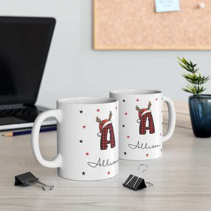 Letter Name Christmas Alphabet 1 - Personalized Ceramic Mug