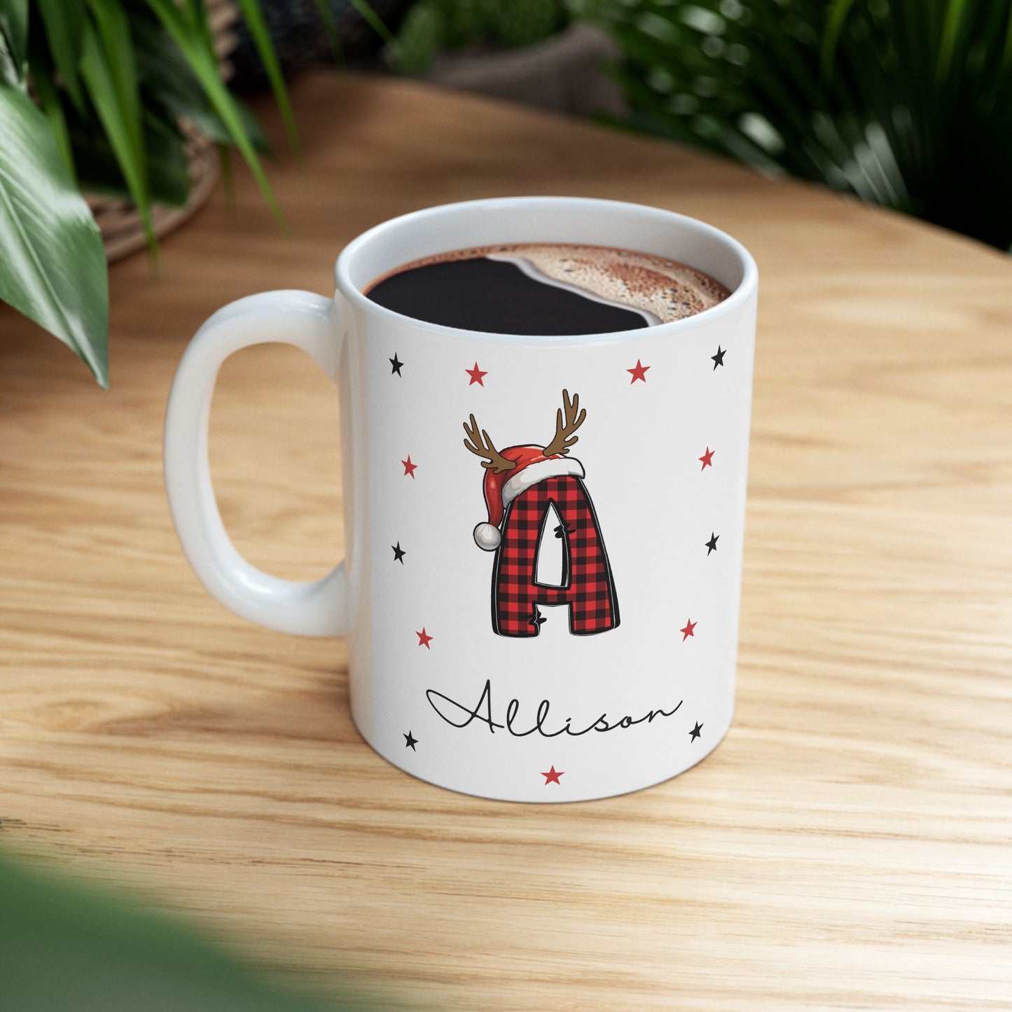 Letter Name Christmas Alphabet 1 - Personalized Ceramic Mug