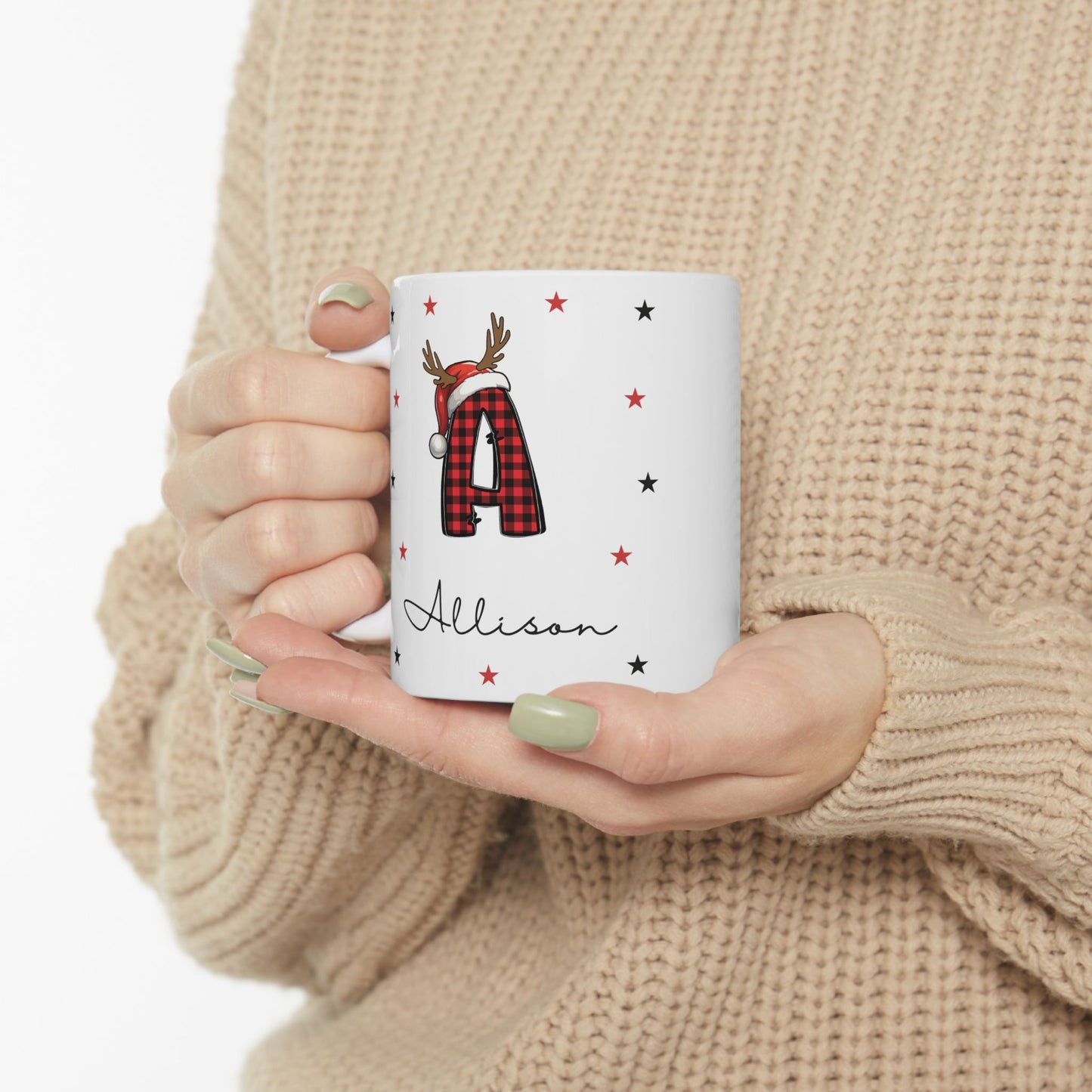 Letter Name Christmas Alphabet 1 - Personalized Ceramic Mug