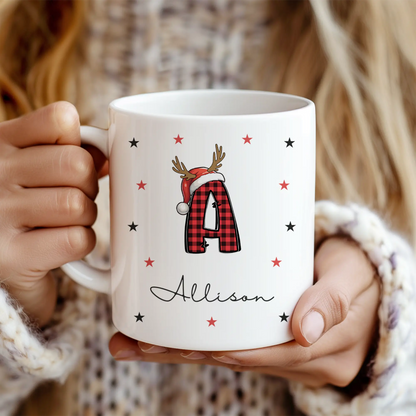 Letter Name Christmas Alphabet 1 - Personalized Ceramic Mug