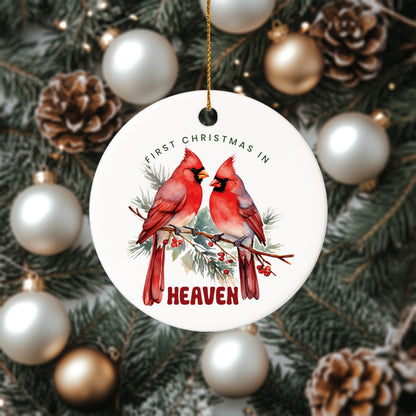 Memorial Cardinal 1 - Ceramic Circle Ornament