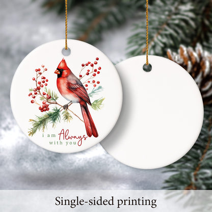 Memorial Cardinal 4 - Ceramic Circle Ornament