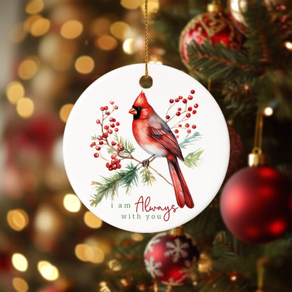 Memorial Cardinal 4 - Ceramic Circle Ornament