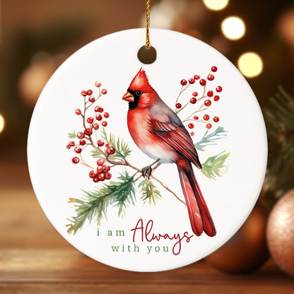 Memorial Cardinal 4 - Ceramic Circle Ornament