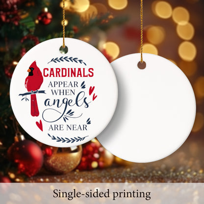 Memorial Cardinal 5 - Ceramic Circle Ornament