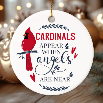 Memorial Cardinal 5 - Ceramic Circle Ornament