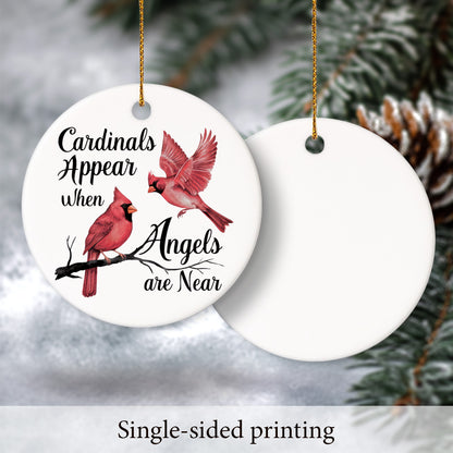 Memorial Cardinal 12 - Ceramic Circle Ornament