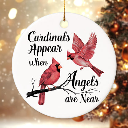 Memorial Cardinal 12 - Ceramic Circle Ornament