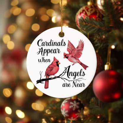 Memorial Cardinal 12 - Ceramic Circle Ornament