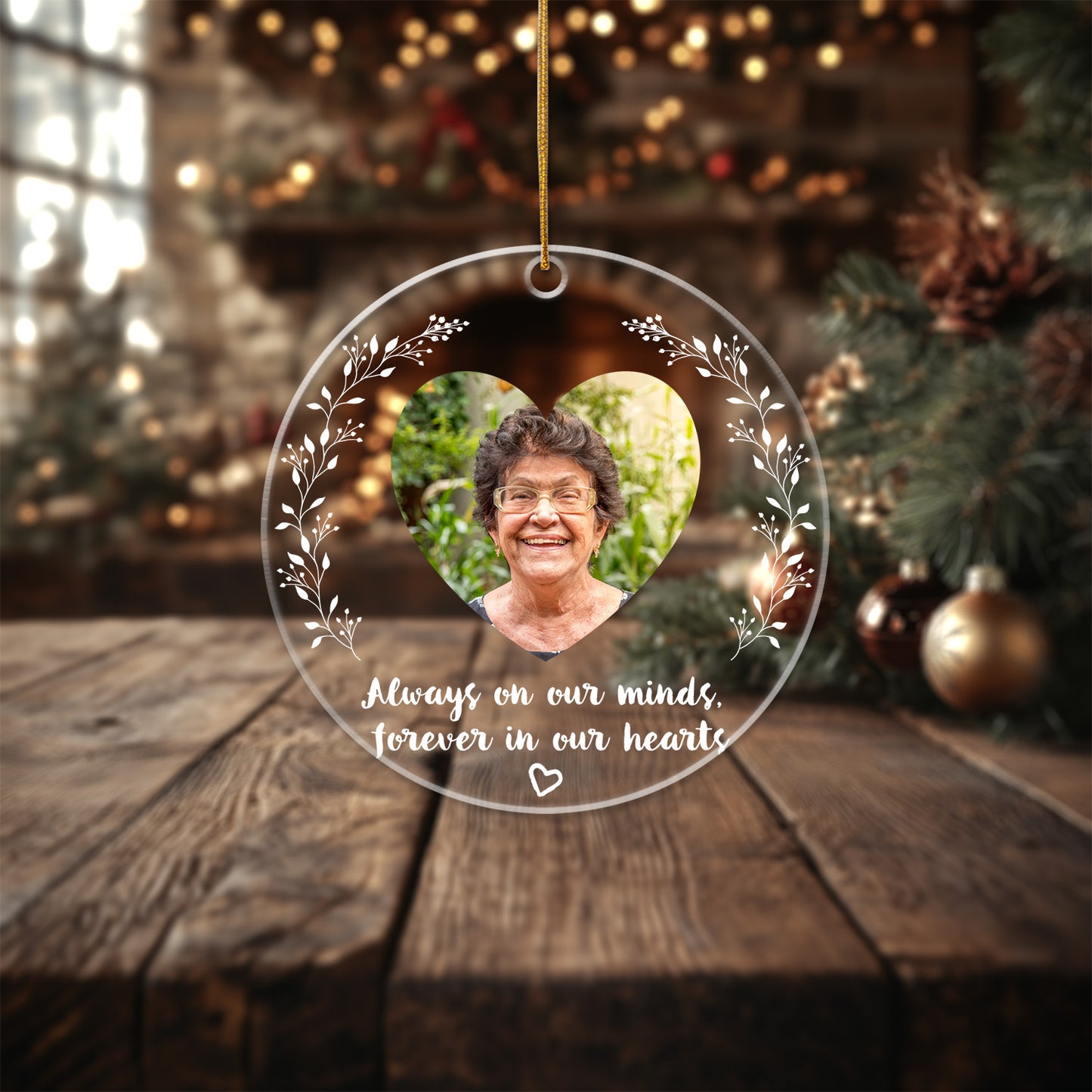 Memorial 8 - Personalized Circle Acrylic Ornament