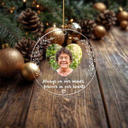 Memorial 8 - Personalized Circle Acrylic Ornament