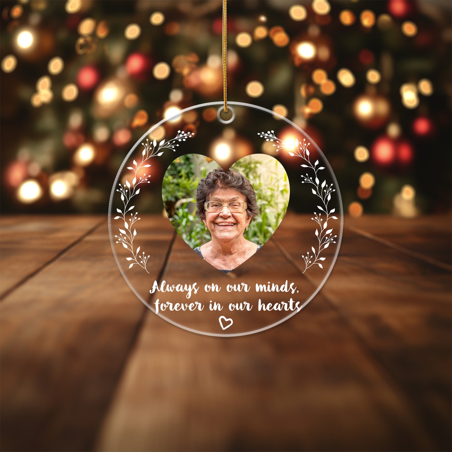 Memorial 8 - Personalized Circle Acrylic Ornament