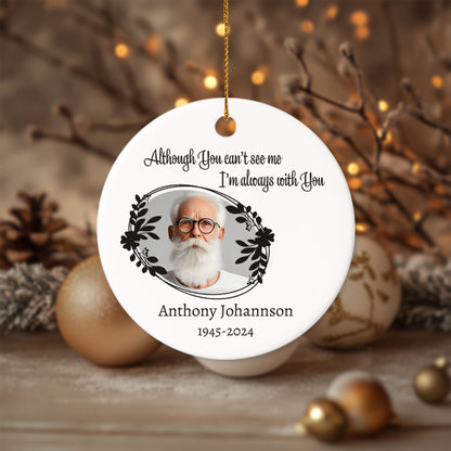 Memorial 1 - Personalized Ceramic Circle Ornament