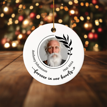 Memorial 7 - Personalized Ceramic Circle Ornament