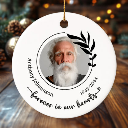 Memorial 7 - Personalized Ceramic Circle Ornament