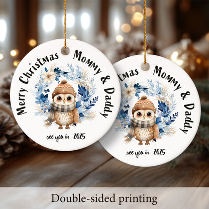 Pregnancy 4 - Personalized Ceramic Circle Ornament